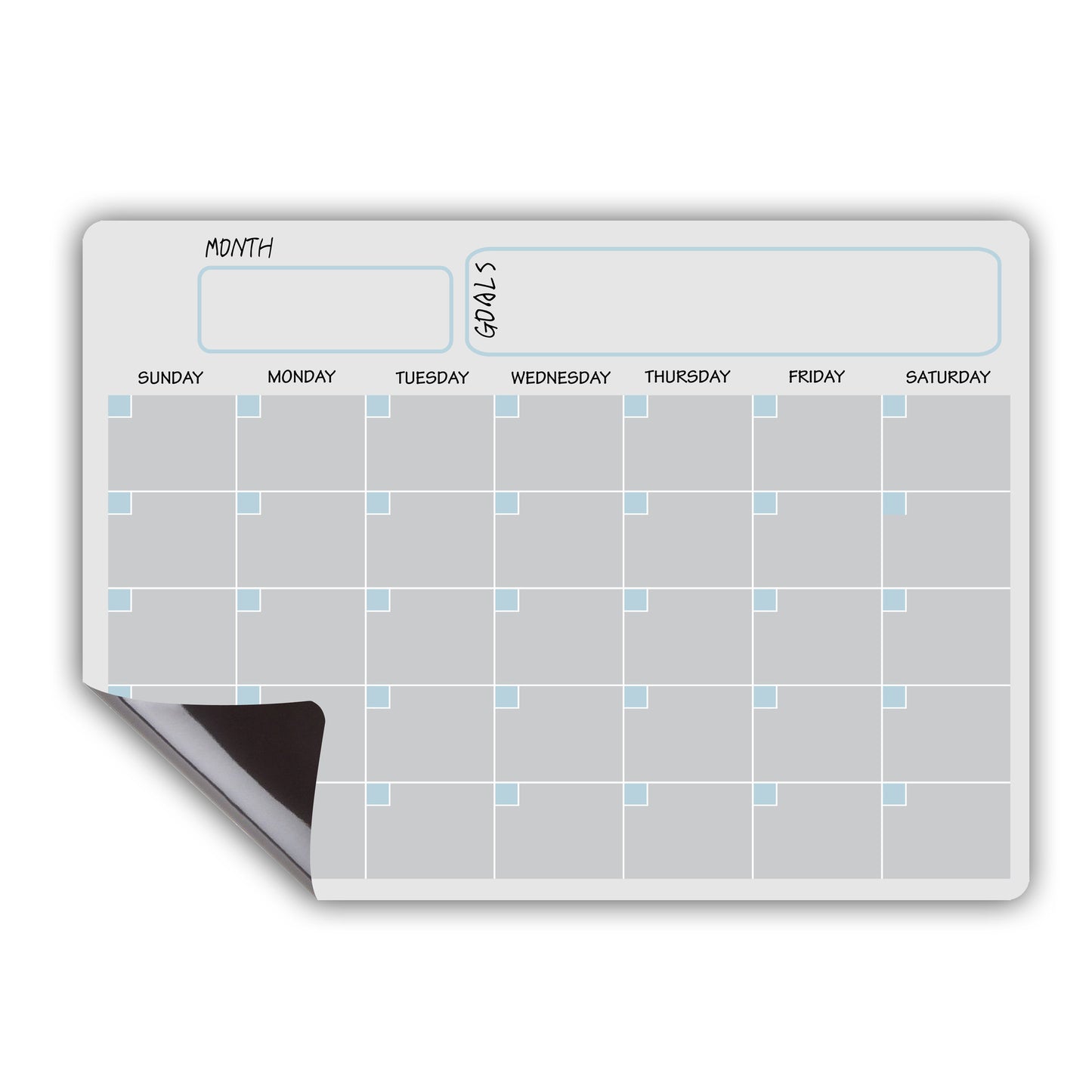 Calendrier magnétique mensuel et hebdomadaire A3 pour réfrigérateur